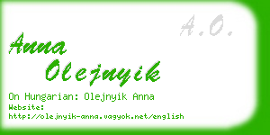 anna olejnyik business card